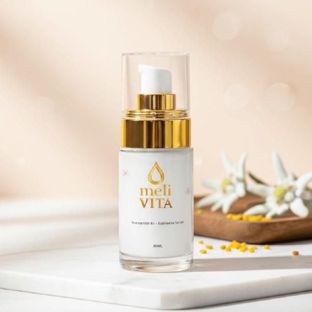 MeliVITA Niacinamide B3 + Edelweiss - Serum Λάμψης & Ομοιομορφίας